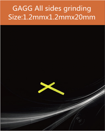 GAGG Ce scintillation crystal, GAGG Ce crystal, GAGG scintillator, Ce:Gd3Al2Ga3O12 crystal, 1.2X1.2X20mm